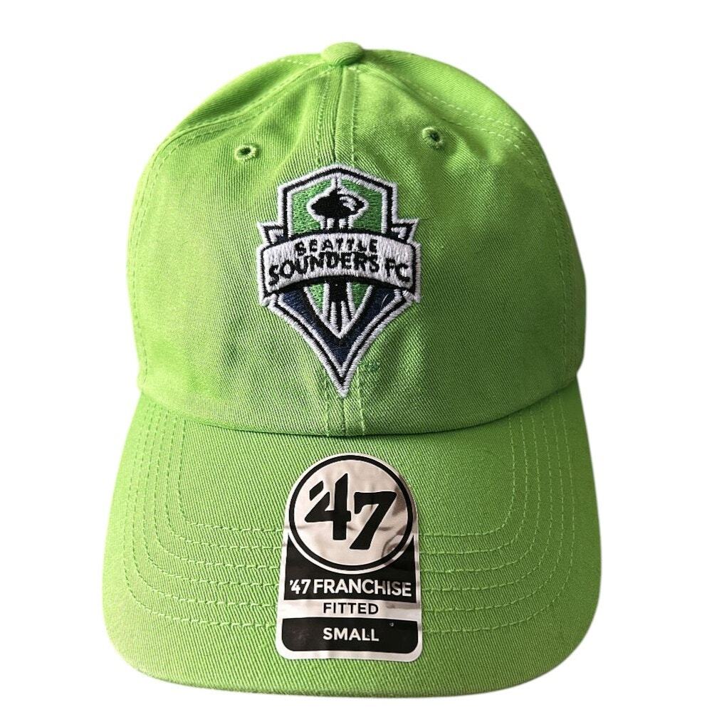 NWT Seattle Sounders FC Lime Green Fitted Small Cap